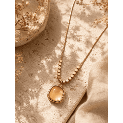 Champagne Lumière Pendant Necklace | Premium Micro Gold Plated Necklace – ASVIYA