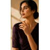 Noir Éclat Solitaire Ring | Elegant Black Stone Gold Plated Ring | ASVIYA
