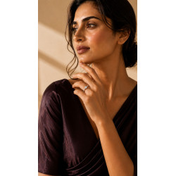 Elara Oval Solitaire Silver Ring for Women | ASVIYA