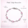 Tulip Rosé Bloom Bracelet | Pink Crystal Luxury Bracelet | ASVIYA