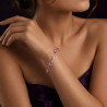 Tulip Rosé Bloom Bracelet | Pink Crystal Luxury Bracelet | ASVIYA
