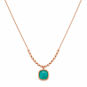 Emerald Aura Necklace | Rose Gold Gemstone Necklace | ASVIYA
