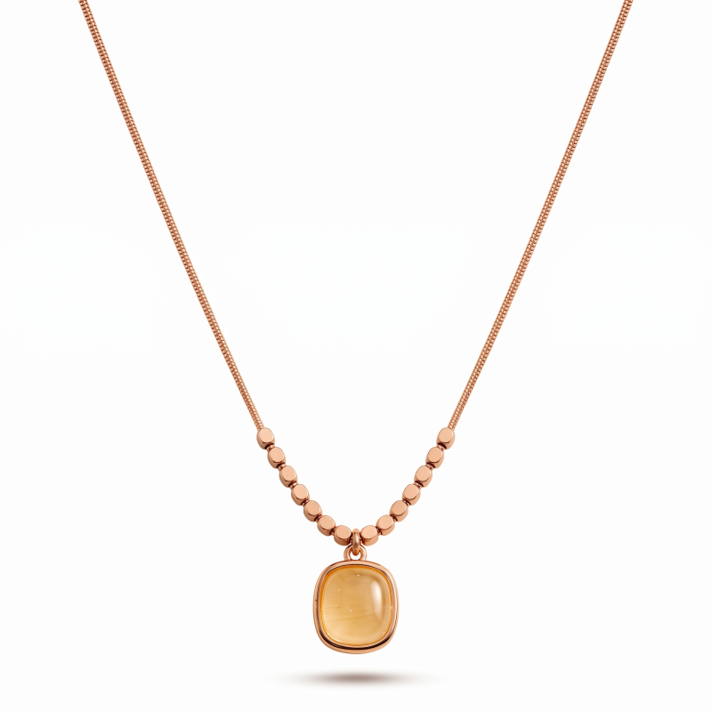 Champagne Lumière Pendant Necklace | Premium Micro Gold Plated Necklace – ASVIYA