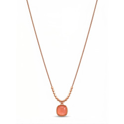 Coralia Glow Necklace | Rose Gold Gemstone Necklace | ASVIYA