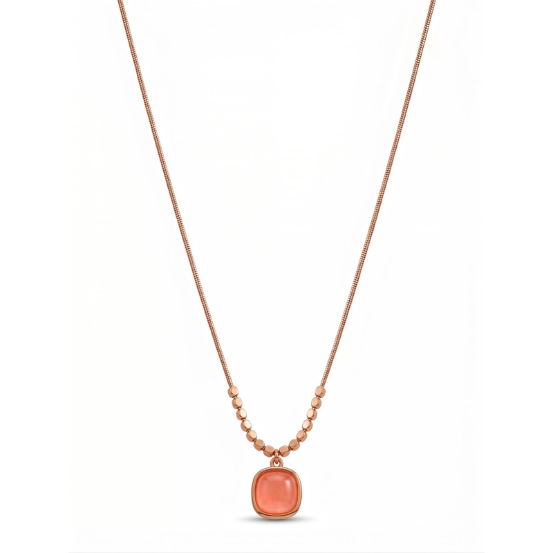 Coralia Glow Necklace | Rose Gold Gemstone Necklace | ASVIYA