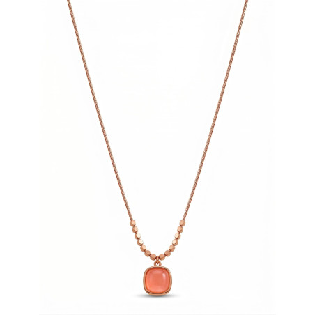 Coralia Glow Necklace | Rose Gold Gemstone Necklace | ASVIYA