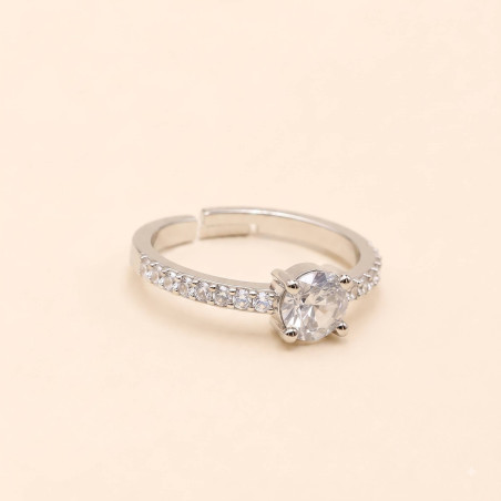 Celeste Solitaire Silver Ring for Women | ASVIYA
