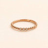 Éclat Beaded Crystal Ring | Elegant Gold Plated Ring for Women | ASVIYA