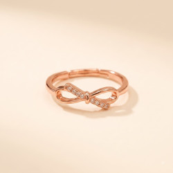 Éloise Ribbon Ring | Gold Plated Bow Ring for Women | ASVIYA