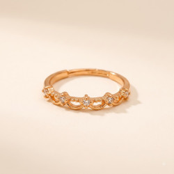 Fleur Élégance Ring | Floral Gold Plated Ring | ASVIYA