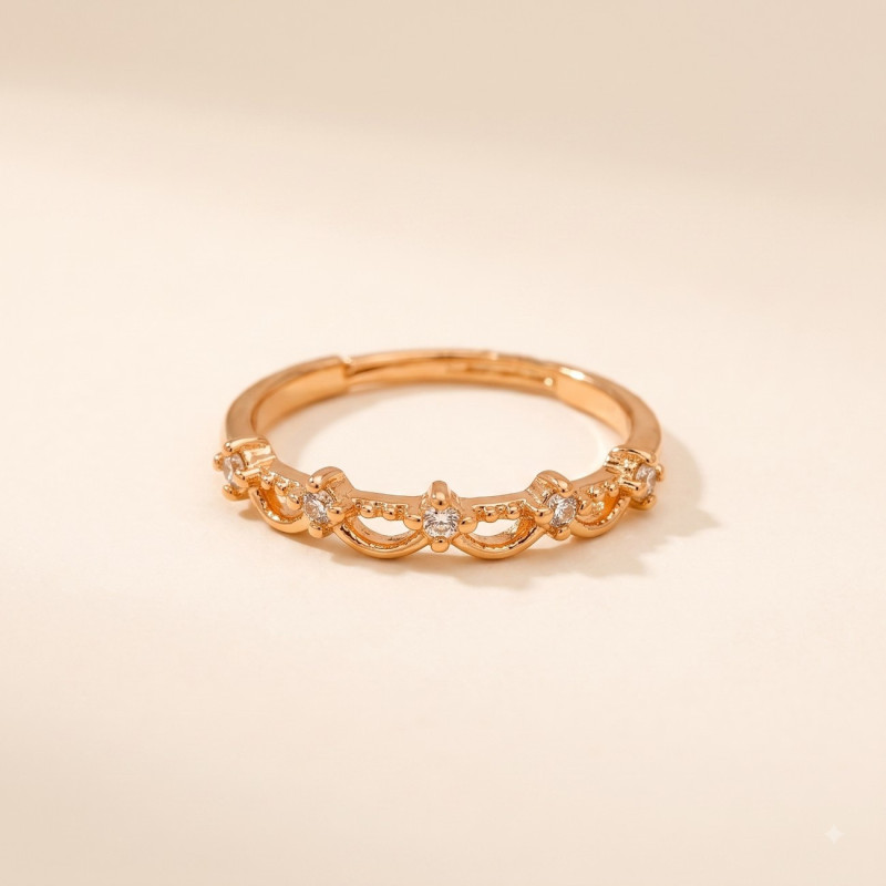 Fleur Élégance Ring | Floral Gold Plated Ring | ASVIYA