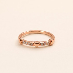 Amoura Éclat Ring | Micro Gold Plated Heart Ring | ASVIYA