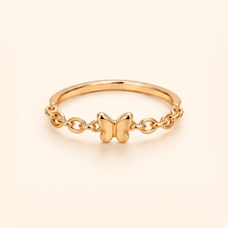 Papillon Élégance Ring | Gold Plated Butterfly Ring for Women | ASVIYA