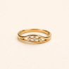 Luna Éclat Crystal Ring | Elegant Gold Plated Ring for Women | ASVIYA