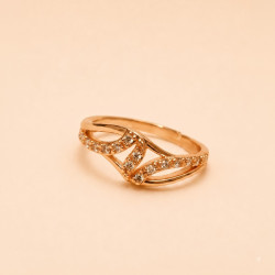 Élara Infinity Crystal Ring | Elegant Gold Ring for Women | ASVIYA