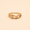 Celestia Duet Crystal Ring | Elegant Gold Ring for Women | ASVIYA