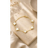 Pearl Clover Bracelet | Premium Gold-Tone Bracelet | ASVIYA