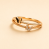 Flutter Grace Dual Butterfly Ring | Gold Plated Butterfly Ring for Women | ASVIYA
