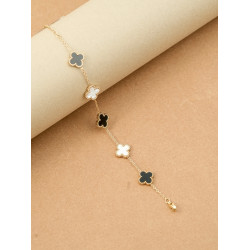 Noir Éclat Bracelet | Luxury Clover Bracelet for Women | ASVIYA