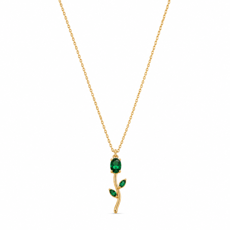 Crimson Tulip Pendant Necklace