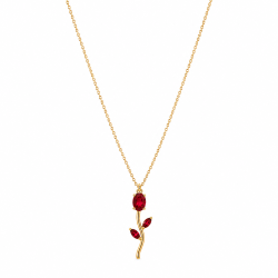 Crimson Éclat Pendant Necklace | ASVIYA
