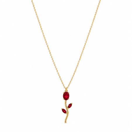 Crimson Éclat Pendant Necklace | ASVIYA
