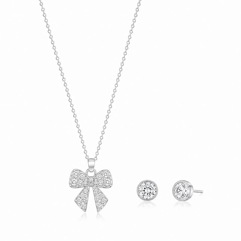 Étoile Bow Jewellery Set | Necklace & Earrings | ASVIYA