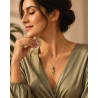 Crimson Tulip Pendant Necklace