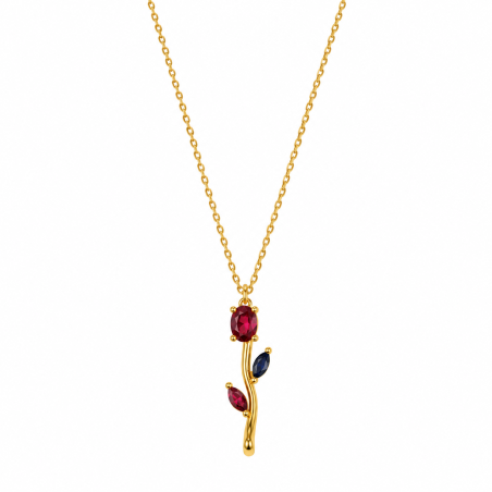 Celestia Rouge Élan Necklace | Gold Tone Pendant | ASVIYA