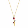 Celestia Rouge Élan Necklace | Gold Tone Pendant | ASVIYA