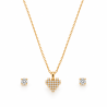 Aurelia Amour Heart Necklace & Earring Set | ASVIYA