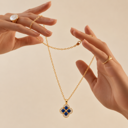 Celestia Bleu Éclat Necklace & Earring Set | ASVIYA