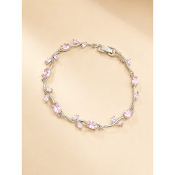 Tulip Rosé Bloom Bracelet | Pink Crystal Luxury Bracelet | ASVIYA