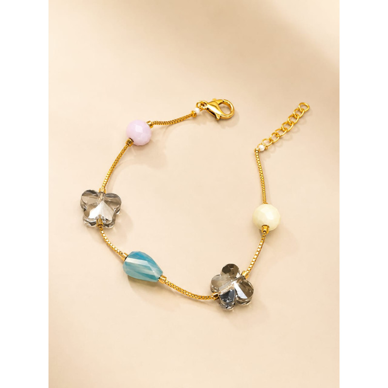 Butterfly Bloom Bracelet | Crystal Charm Bracelet | ASVIYA