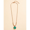 Emerald Aura Necklace | Rose Gold Gemstone Necklace | ASVIYA