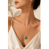 Emerald Aura Necklace | Rose Gold Gemstone Necklace | ASVIYA