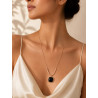 Noir Élégance Pendant Necklace | Premium Micro Gold Plated Necklace – ASVIYA