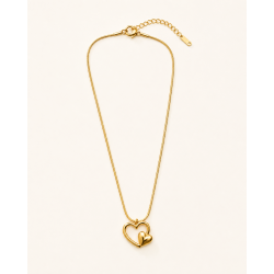 Twin Heart Necklace | Premium Micro Gold Plated Necklace | ASVIYA
