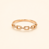 Luxe Link Crystal Ring | Gold Plated Link Ring for Women | ASVIYA