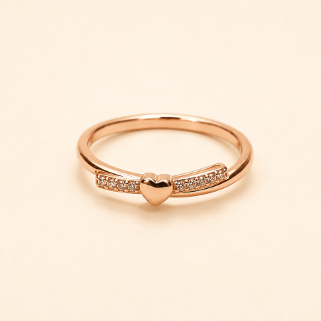 Celestia Heart Ring | Premium Micro Gold Plated Ring | ASVIYA