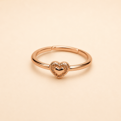 Aurelia Heart Ring | Micro Gold Plated Ring | ASVIYA
