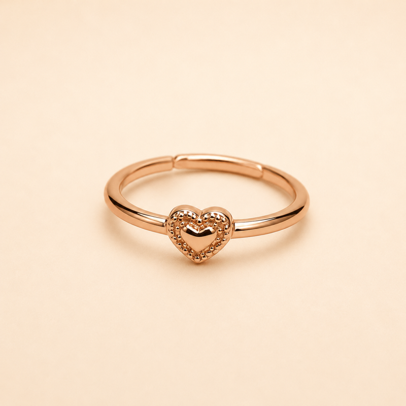 Aurelia Heart Ring | Micro Gold Plated Ring | ASVIYA