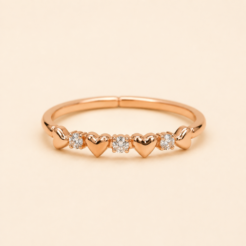 Valentina Heart Ring | Micro Gold Plated Ring | ASVIYA