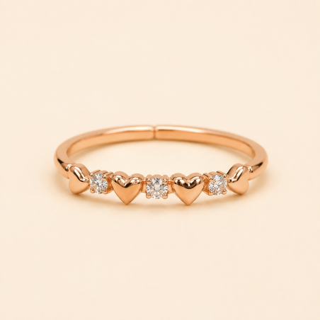 Valentina Heart Ring | Micro Gold Plated Ring | ASVIYA