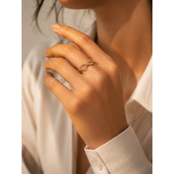Éloise Ribbon Ring | Gold Plated Bow Ring for Women | ASVIYA